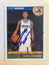 2013 Hoops Corey Brewer Autographed Card Minnesota Timberwolves #251 CB1850