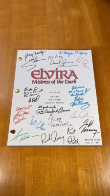 Elvira: Mistress of the Dark Script Signed- Autograph Reprints