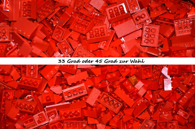 LEGO  100x Dachsteine 33° oder 45° Slope  Rot  Haus Dach City gemischt Konvolut