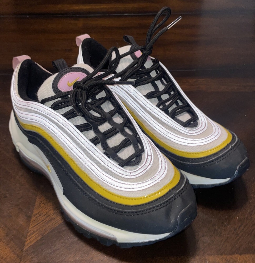Nike Air Max 97 Youth Sneakers in Black-Dark Sulfur Size 5.5Y