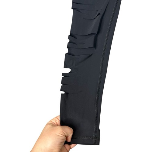 Alo Yoga Extreme Ripped Slash Warrior Legging Black High Rise Athleisure Small - Picture 8 of 11
