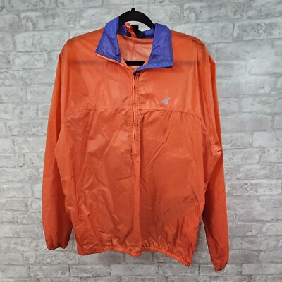 EMS Eastern Mountain Sports Men s Nylon Rain Jacket Coat Orange Size Small