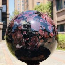 5740G Natural Garnet Fireworks Ball Healing with Spiritual Energy KH1080