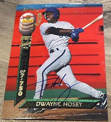 1994 Signature Rookies MLB Draft Piks Authentic Signature #93 Dwayne Hosey /7750