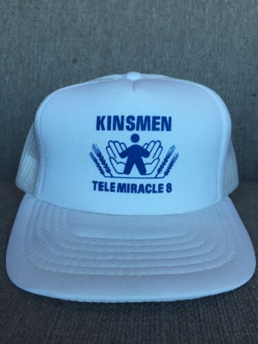 Vtg Kinsmen Telemiracle 1984 Mesh Snap Back Hat 80's Canada Saskatchewan SK - Afbeelding 1 van 7