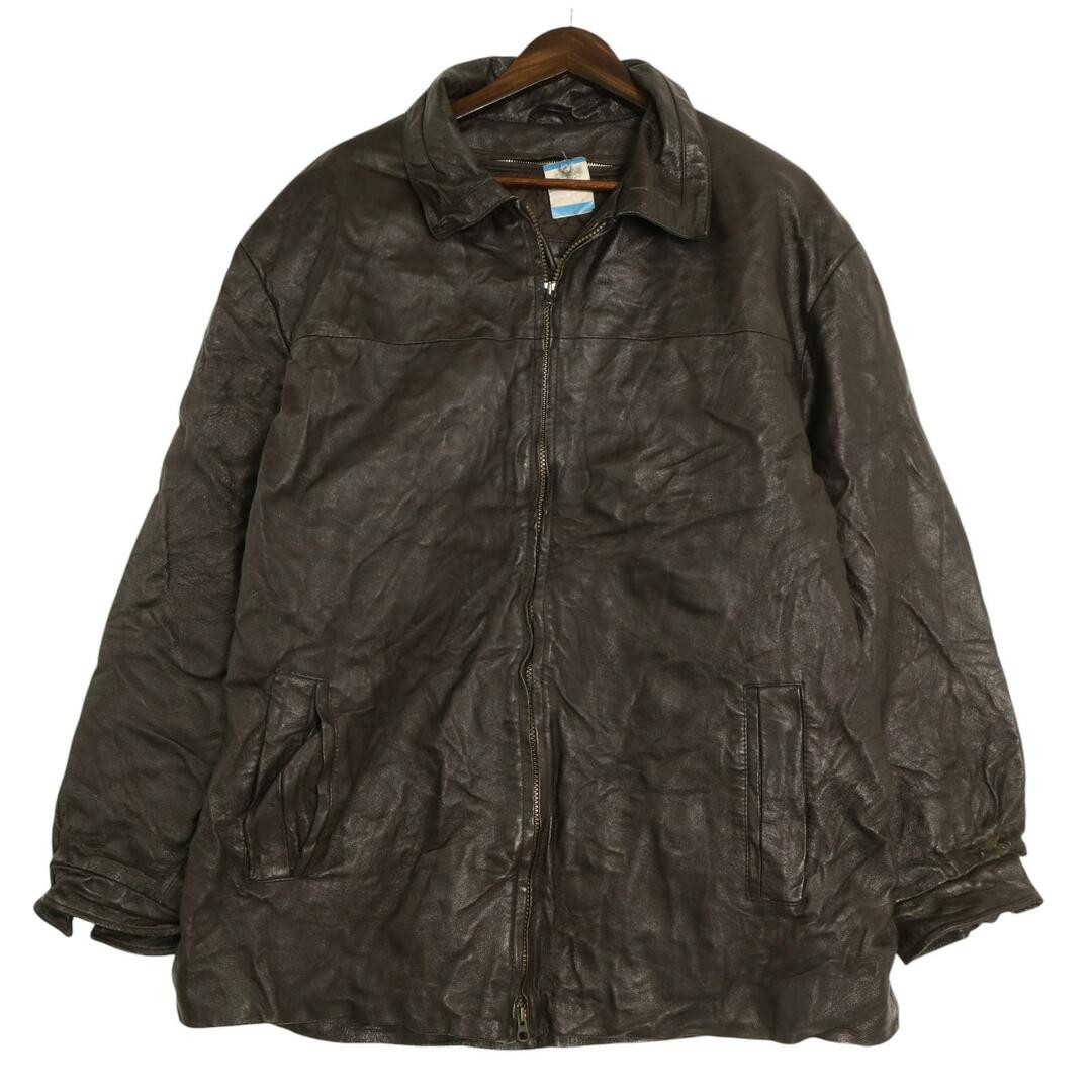 LAST NEST / leather 篭る half zip jacket