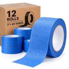 Painter's Masking Tape 3 Inch x 60 Yards Blue Crepe Paper Tape