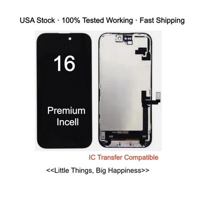 100% For iPhone 16 Premium Incell Display LCD Touch Screen Digitizer Assembly