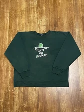 Vintage Y2K Thrasher Skate & Destroy Graphic Print Crewneck Sweatshirt Large