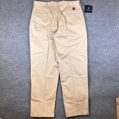 Vintage Polo Ralph Lauren Pants Mens 38x32 Brown Pleated Chino