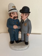 Vintage CCP 1988  Pinkerton’s “Partners” Cop Detective Chalkware Figurine