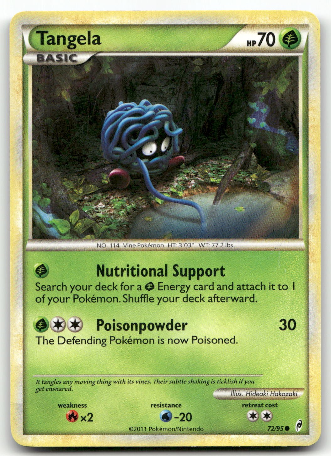 Tangela #72/95 (MP) Call of Legends CL Pokemon
