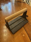 Cast Iron Bacon Press with Pig Design and Wooden Handle — photo 2