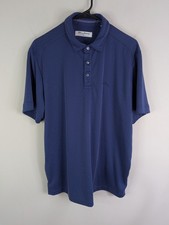 Tommy Bahama "Island Zone" Polo Shirt Men's Medium Blue Short Sleeve Stretch