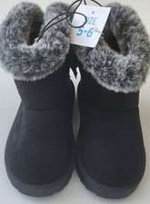 TODDLERS GIRLS FAUX FUR LINED ANKLE BOOTS