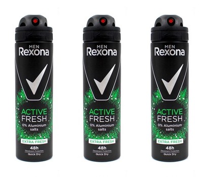 Rexona Men Active Fresh Deo Spray , 3x150ml EAN8720181005756