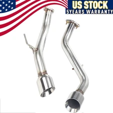 For 14up Infiniti Q50 Muffler Remove Axle Back Double Wall Dual Round Angle Cut