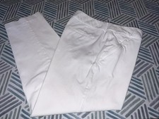 Charter Club Classic Fit Stretch Long White Woman s Tapered Pants Sz 8 Waist 32"