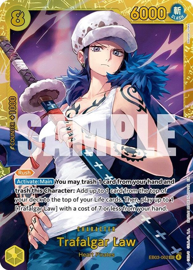 One Piece Trafalgar Law (EB03-062/102) EB03 One Piece Heroines Edition NM FOIL
