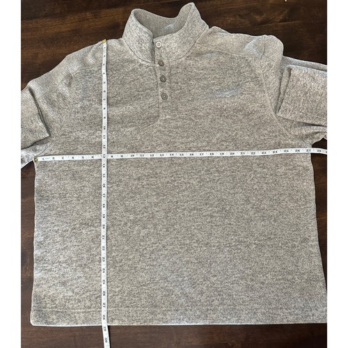 Van Heusen Big & Tall 2XL Herren Pullover Stehkragen Knopf meliert Strick Oberteil - Bild 5 von 5