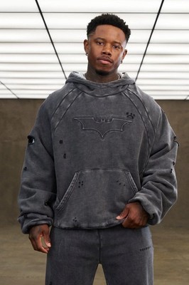 YOUNGLA 5218 - BATMAN STREET HOODIES GREY WASH SIZE SMALL IN HAND
