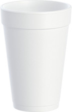 Disposable Insulated Drinking Cup White Styrofoam 16 Oz. 25 Ct 16J16