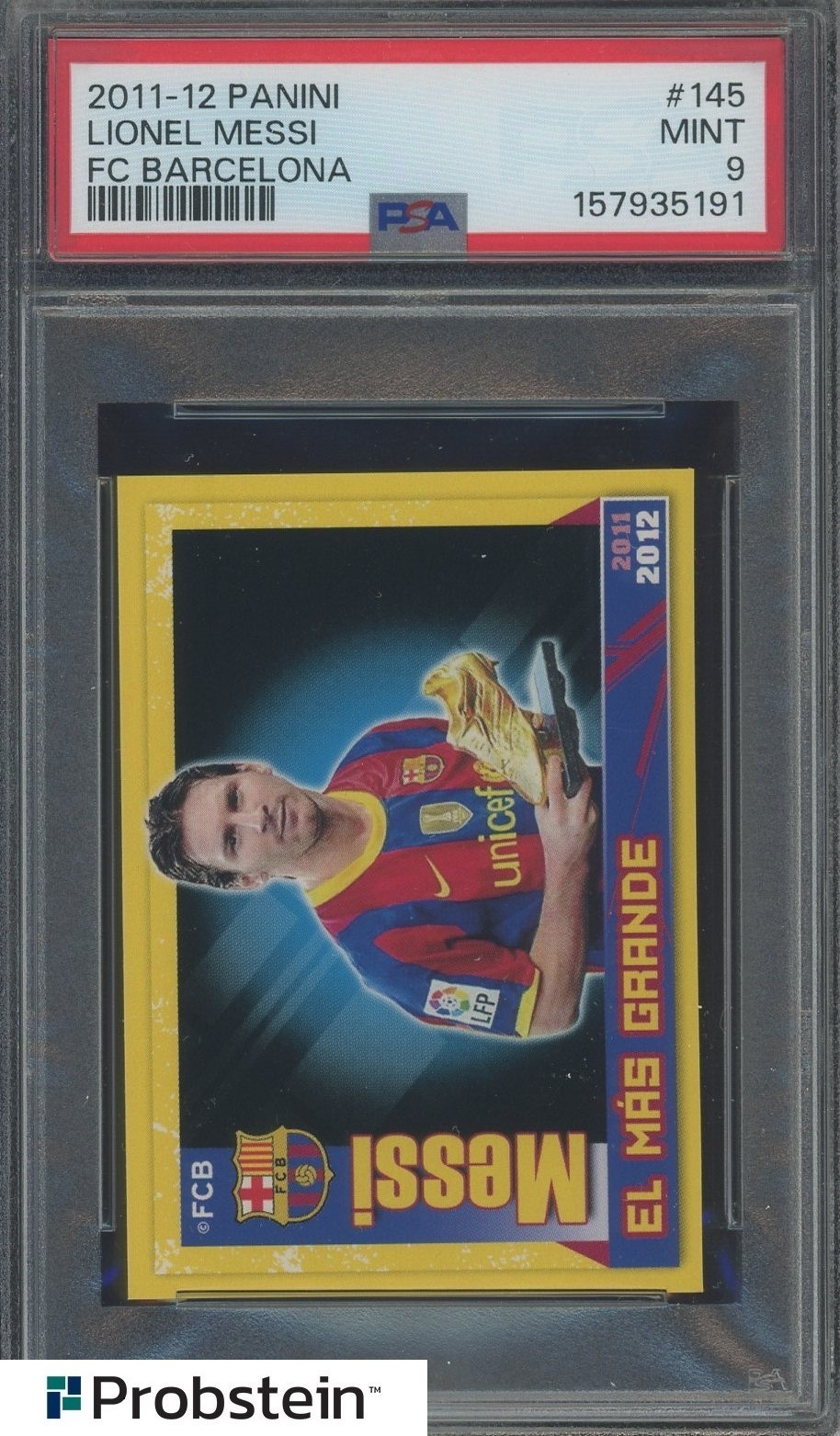 2011-12 Panini FC Barcelona Soccer #145 Lionel Messi PSA 10 GEM MINT