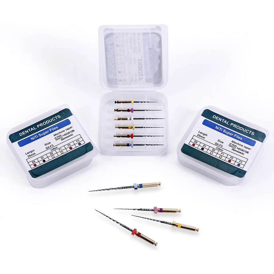 6Pcs/Box Dental Engine Use Root Canal Endo Niti Rotary Files SX-F3 19/21/25/31mm - Image 2 of 4