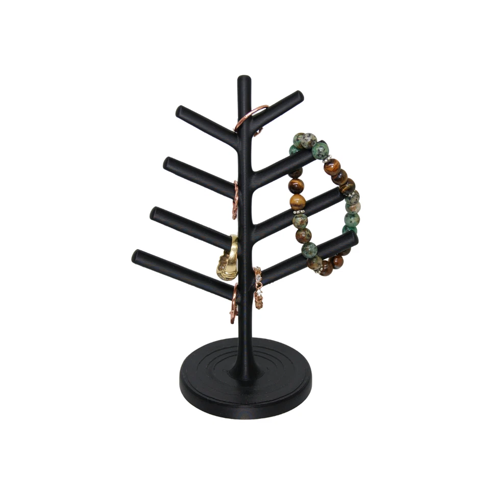 Organizer Porta Gioielli Albero Design Espositore Anelli Bracciali Orecchini Ner - Immagine 2 di 4