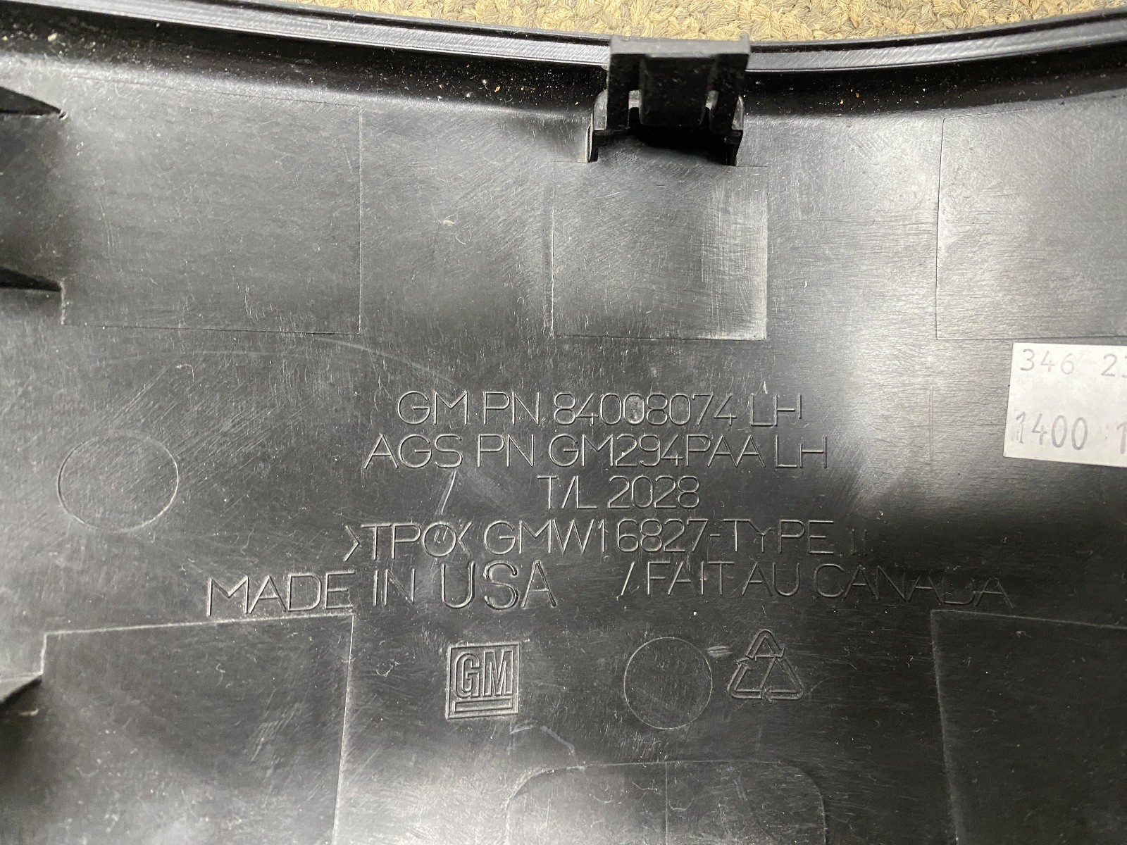 2018-2025 Express/Savanna Van Rear Driver Side Bumper Valance Panel-84008074 thumbnail 3