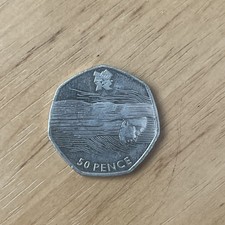 Rare Olympics Swimming 50p 2012 Coin