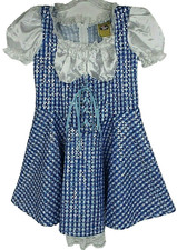 Wizard of Oz DOROTHY Blue Gingham Dress Costume Halloween Dress Up Child Size 10
