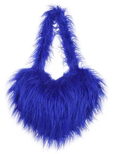 's Faux Fur Shoulder Bag Fleece Shoulder Bag Fluffy Crossbody Bag Bag Love Sh...
