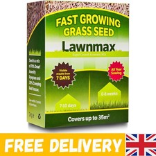 Fast Growing Grass Seed - 7 Day Rapid Results - 1kg Lawn Seed – Covers 35m² – 19.99 per kilo
