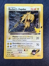 Rocket's Zapdos 15/132 Celebrations: Classic Collection Holo Pokemon BM