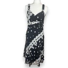Y2K Citi Dress Size 8 Chiffon Polka Dot Retro Twee Party Feminine Sweetheart