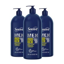 Suave 3-in-1 Men  s Shampoo, Conditioner  Body Wash Citrus Sandalwood 3x40oz