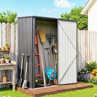 Outsunny GeräTehaus Mit Pultdach 1,34 M² Gartenhaus GeräTeschuppen Schwarz