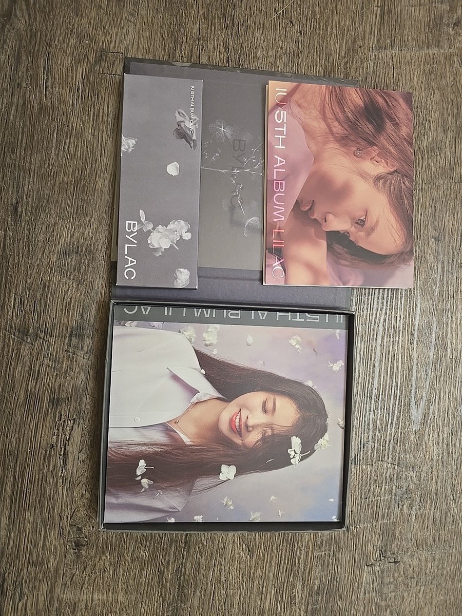 2021 IU 5th Album Lilac Bylac Box Set CD Cover Booklet Photo Card