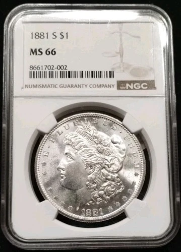 1881 S Morgan Silver Dollar NGC MS66