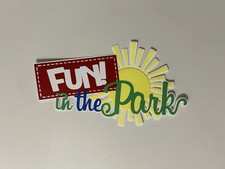 Fun in the Park Playground Scrapbook Title Handmade Die Cut Amusement Park