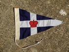Vintage ROYAL THAMES YACHT CLUB Sailing Club Flag Burgee Pennant