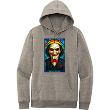 NEW Art Society STAINED GLASS JIGSAW GREY FROST Hoodie SM-4XLARGE MADE IN USA