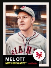 TOPPS LIVING SET 893 MEL OTT N Y GIANTS PRESALE