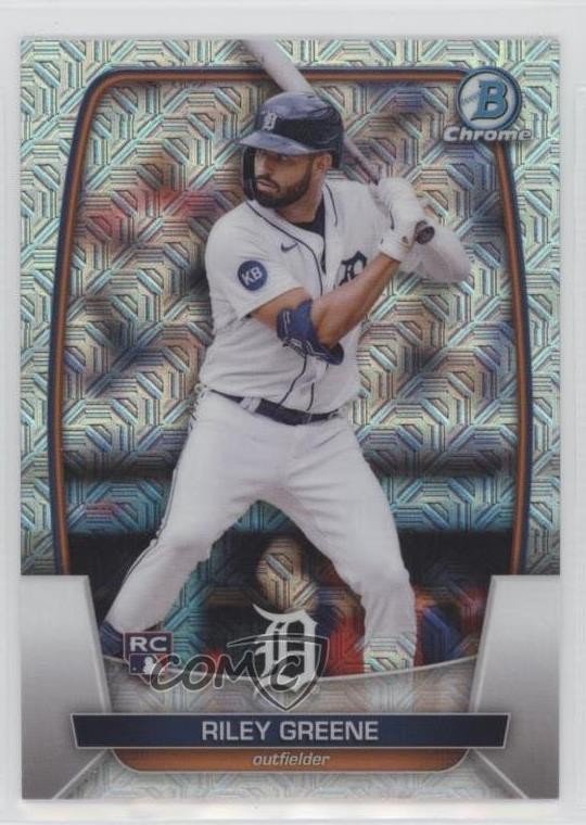 2023 Bowman Mega Box Chrome Mojo Refractor Riley Greene #90 12jg