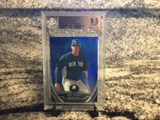 2013 Gary Sanchez Bowman Platinum Chrome  Blue Refractor Rookie Card Beckett 9.5. rookie card picture
