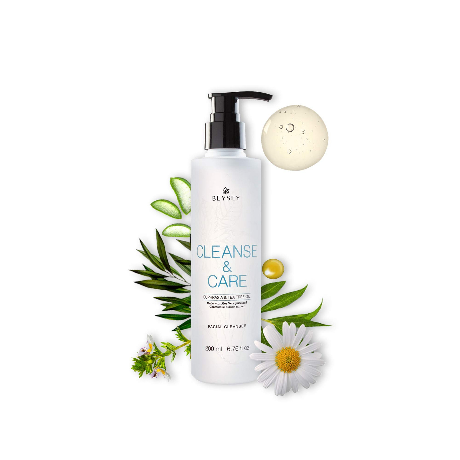 NUOVO! Gel Detergente Viso con Aloe Vera, Tea Tree, Eufrasia e Camomilla (C0g)