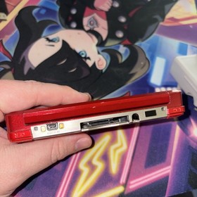 Nintendo 3DS  Flame Red Handheld Console Tested Working No Stylus Clean!