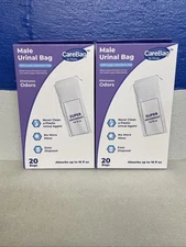 CareBag Medical Grade Super Absorbent Male Urinal Bag 20 Count Lot Of 2 New