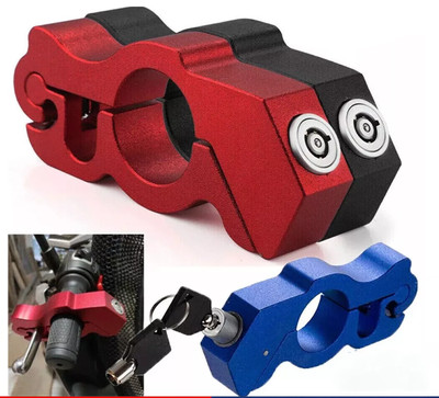 Motorbike Motorcycle Handlebar Throttle Grip Lock Anti-theft Brake Level Lock